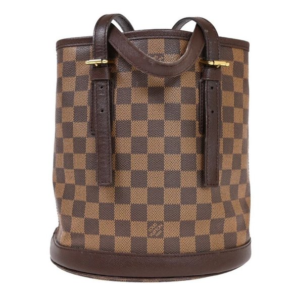 Auth  LOUIS VUITTON LV Marais Shoulder Bag Damier Ebene Leather Brown - Picture 1 of 16
